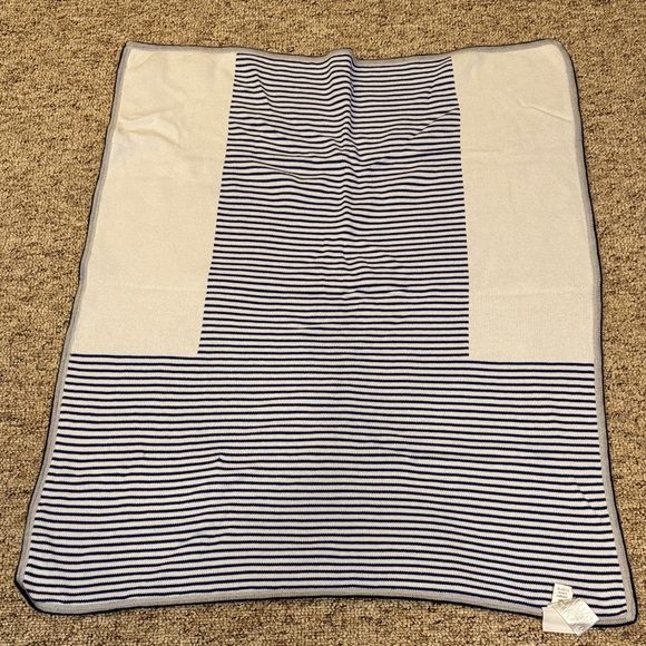 Pottery Barn Kids Blue Striped Blanket - Picture 2 of 5